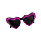 Sunglasses - Heart shaped glasses, Hot Pink Magenta Jewels