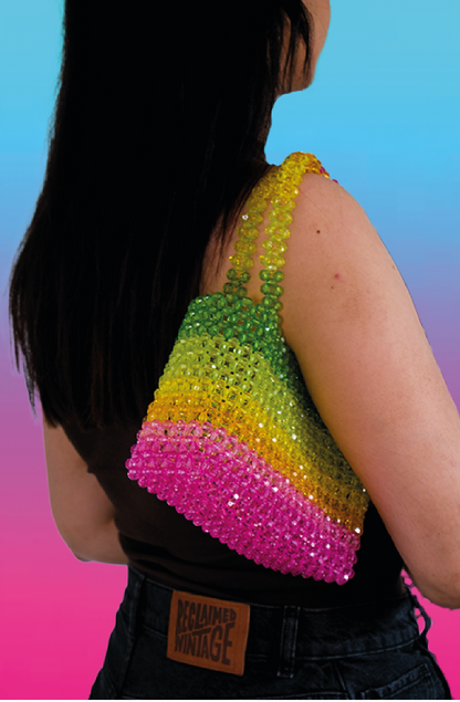 Summer Day Bead Bag | Colourful Beaded Festival Bag