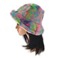 Handmade multicoloured animal print furry bucket hat - Trippy alien