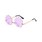 Sunglasses - Mermaid Shell shaped colour therapy glasses, Lilac