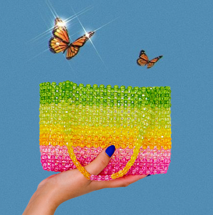 Summer Day Bead Bag | Colourful Beaded Festival Bag