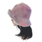 Handmade pastel pink tie dye furry bucket hat - Alien no bad trips