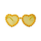 Sunglasses - Heart shaped daisy colour therapy glasses, Yellow