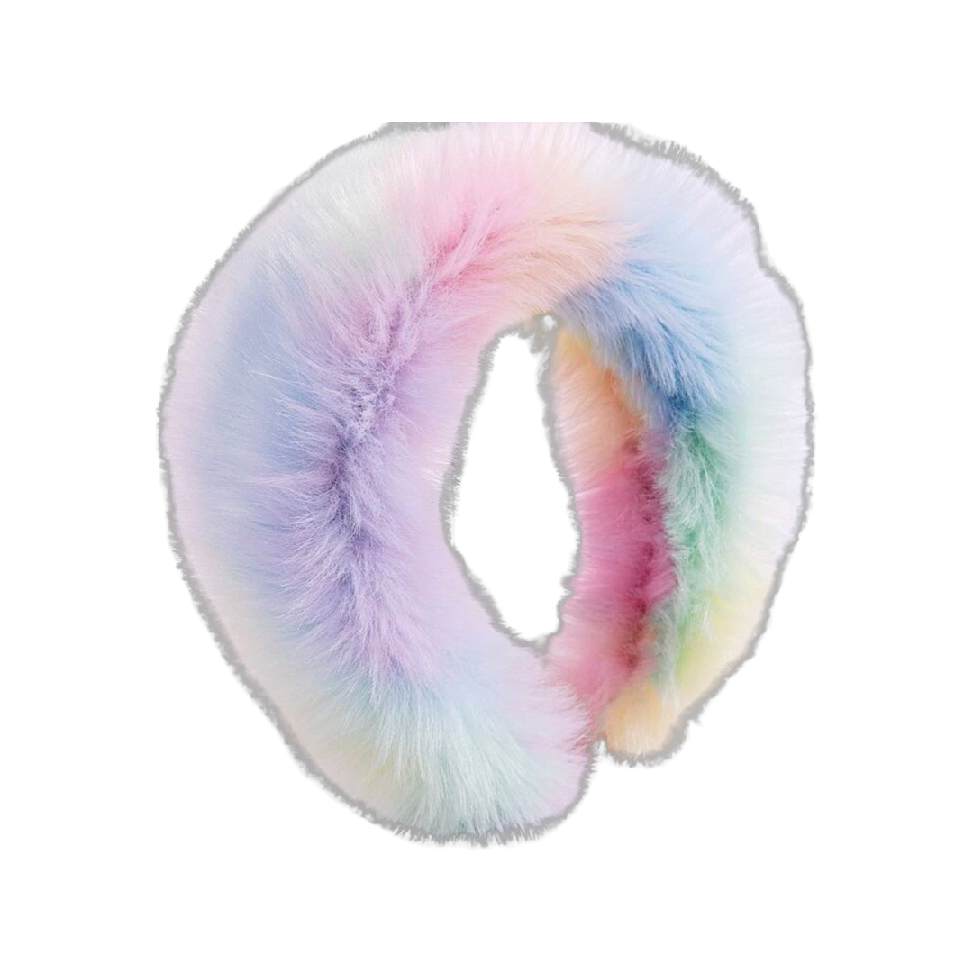 Fluffy Headband - Pastel tie dye