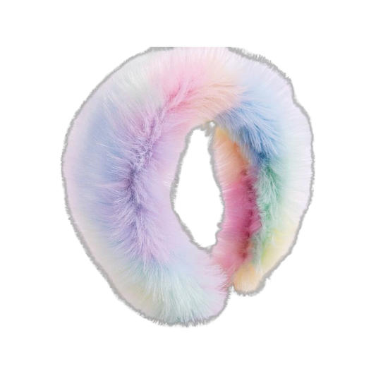 Fluffy Headband - Pastel tie dye
