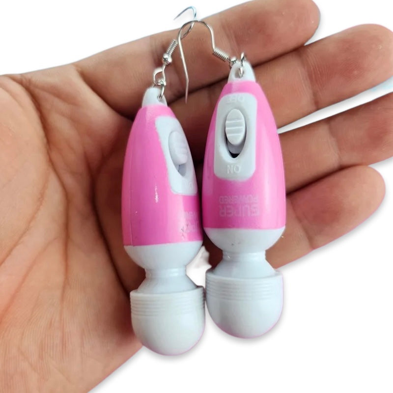 Earrings - Mini Vibrators that really vibrate, pink
