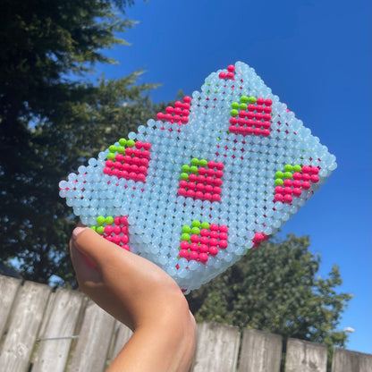 Blue Strawberry Shortcake Bead Bag | Blue Strawberry Bag