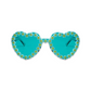 Sunglasses - Heart shaped daisy colour therapy glasses, Blue