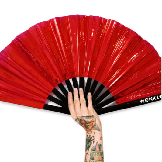 XL Festival Fan - Iridescent, Raunchy Red