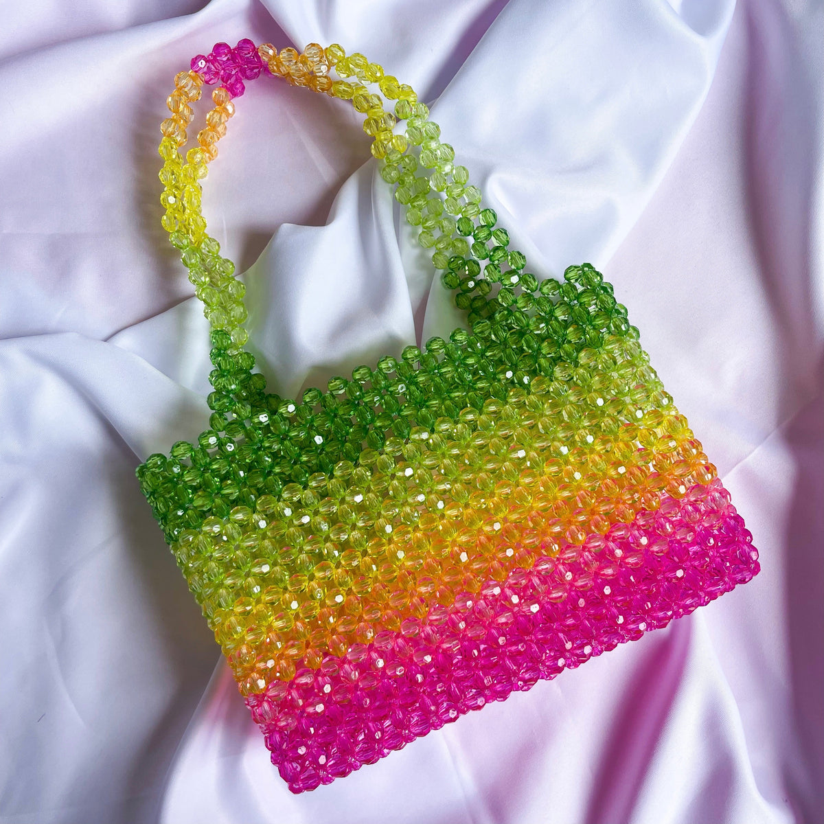 Summer Day Bead Bag | Colourful Beaded Festival Bag