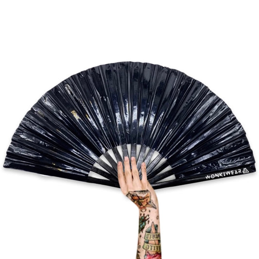 XL Festival Fan - PVC, Black Raven