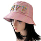 Handmade Baby Pink Metallic Bucket Hat - Rave