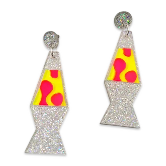 Earrings - Glitter lava lamp drops