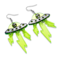 Earrings - Neon UFO Lightning drops