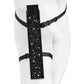 XL Festival Fan - Glitter, Black Beauty with matching Leg Holster
