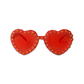 Sunglasses - Heart shaped daisy colour therapy glasses, Red