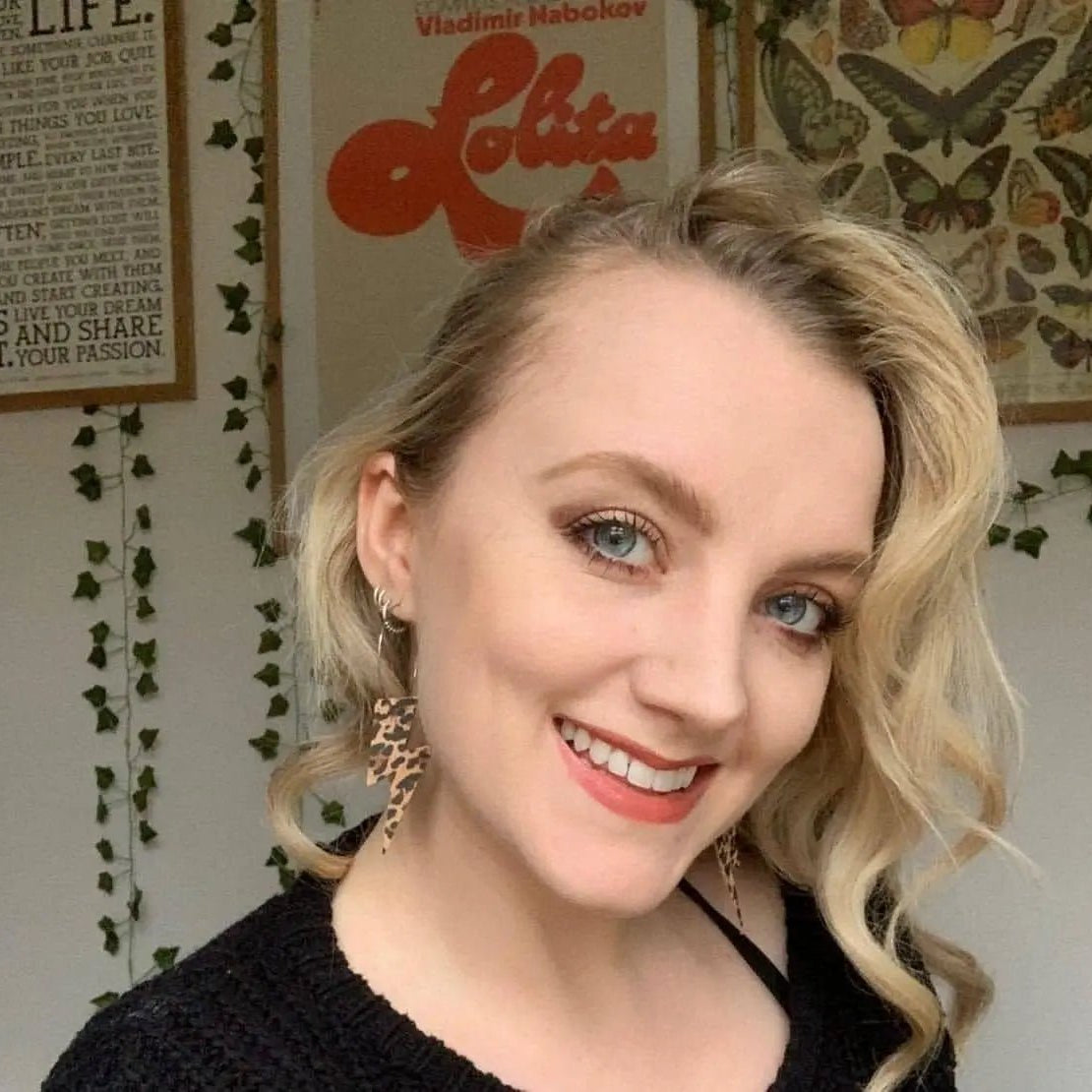 Leopard Print Lightning Bolt Earrings | Statement Jewellery