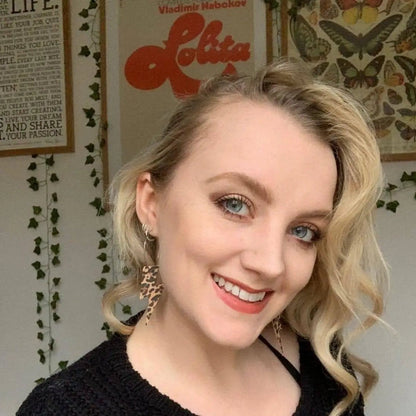 Leopard Print Lightning Bolt Earrings | Statement Jewellery
