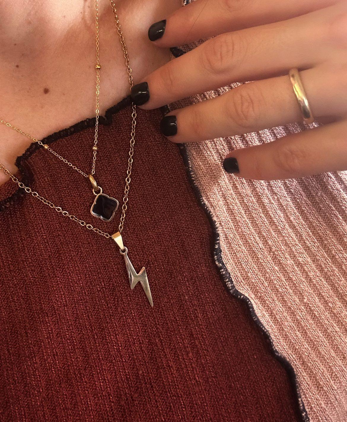 Lightning Bolt Necklace | Statement Jewellery