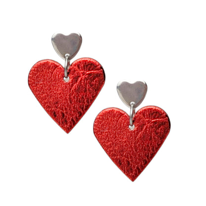 Lovestruck Leigh Red Mini Heart Stud Earrings | Heart Jewellery