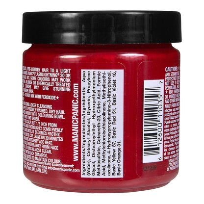 Manic Panic Rock ’N’ Roll Red Vibrant Red Semi-Permanent Hair Dye | Classic High Voltage