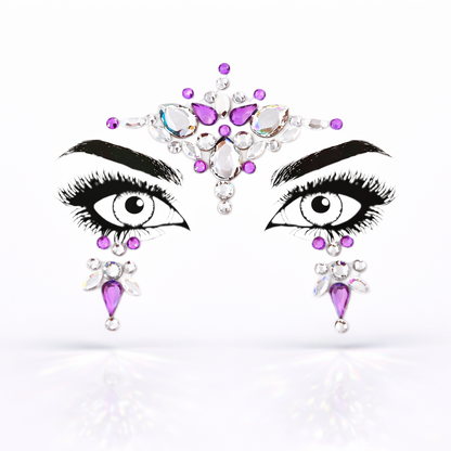 pink self adhesive festival face jewels maia design