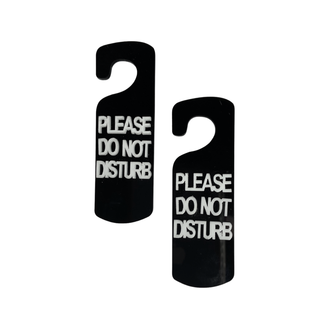 Please do not disturb earrings UK funny slogan statement earrings