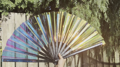 Unicorn Dreams XL Iridescent Festival Fan