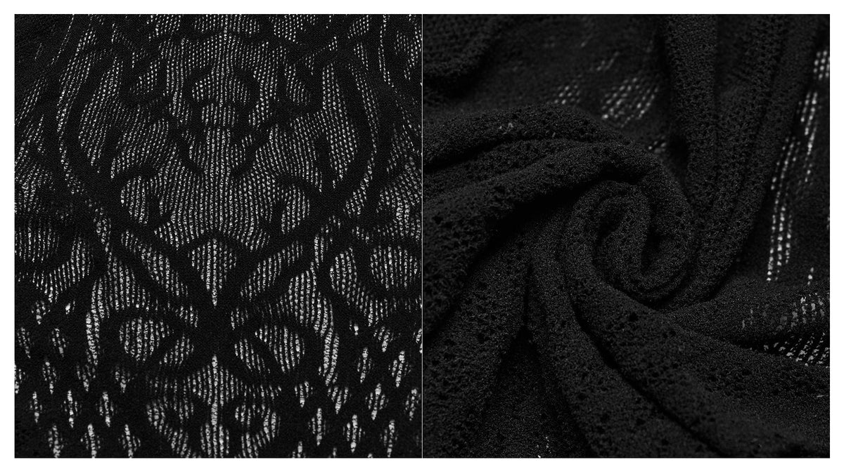 Black Mesh Rave Mini Dress | Punk Rave