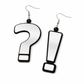 Question mark earrings UK statement drop festival earrings