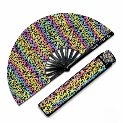WonkiWear reflective entrapment festival fan with matching black wearable holster