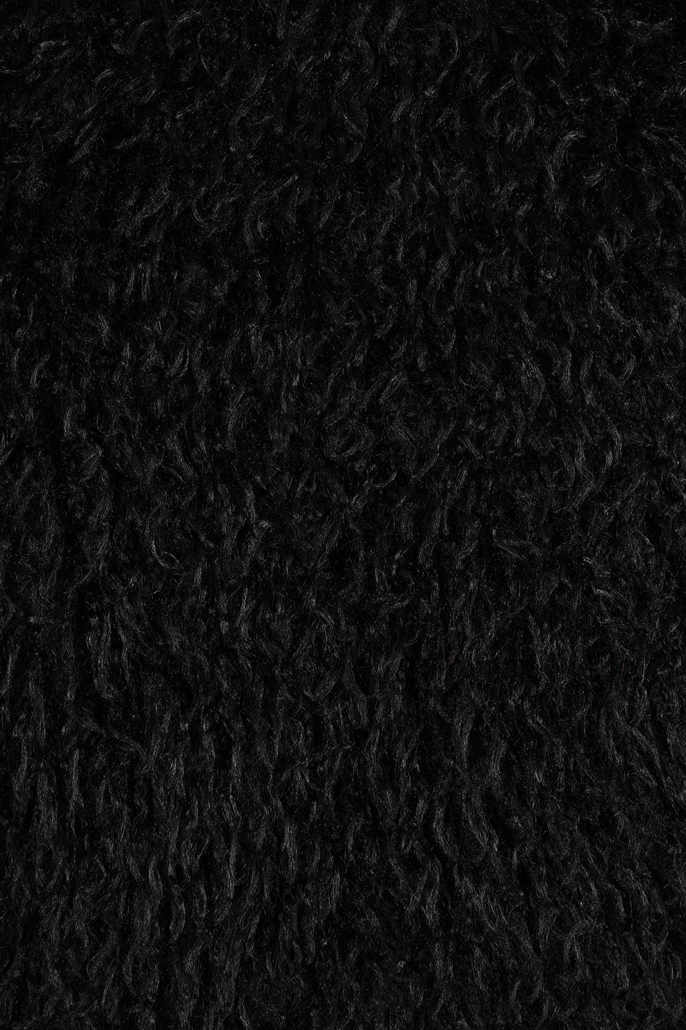 Black Shaggy Faux Fur Rave Jacket | Banned Apparel