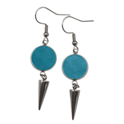 Spiked Leopard Cork Earrings | Statement Jewellery