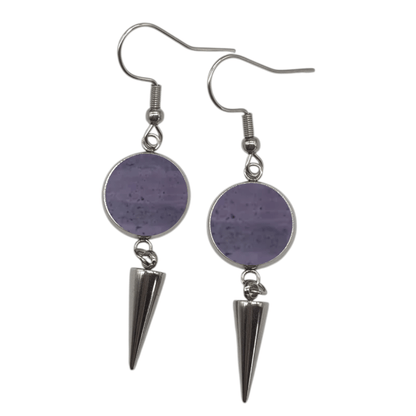 Spiked Leopard Cork Earrings | Statement Jewellery