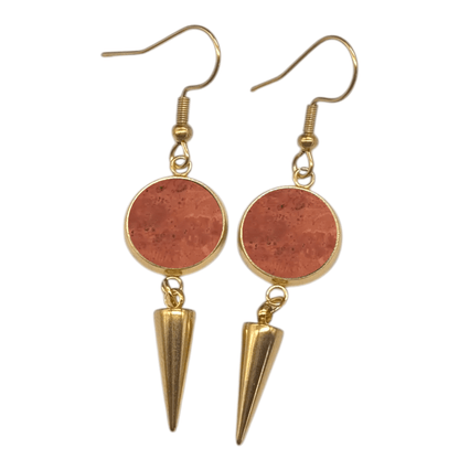 Spiked Leopard Cork Earrings | Statement Jewellery