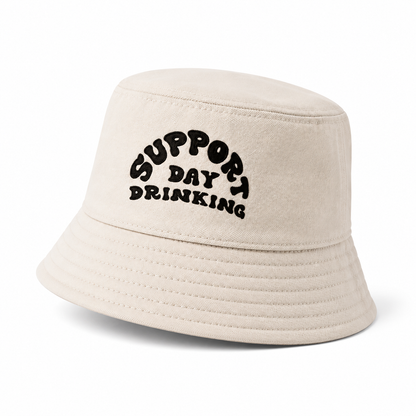 Off white Support Day Drinking embroidered bucket hat angled product view