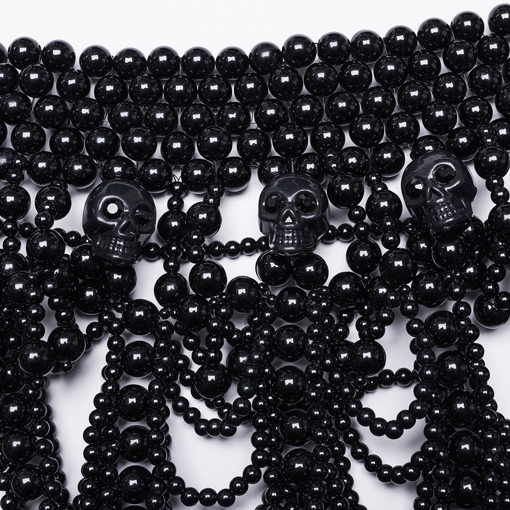 Black Beaded Rave Body Harness | Punk Rave