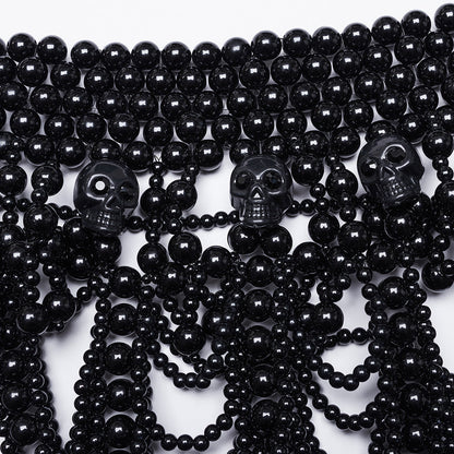 Black Beaded Rave Body Harness | Punk Rave