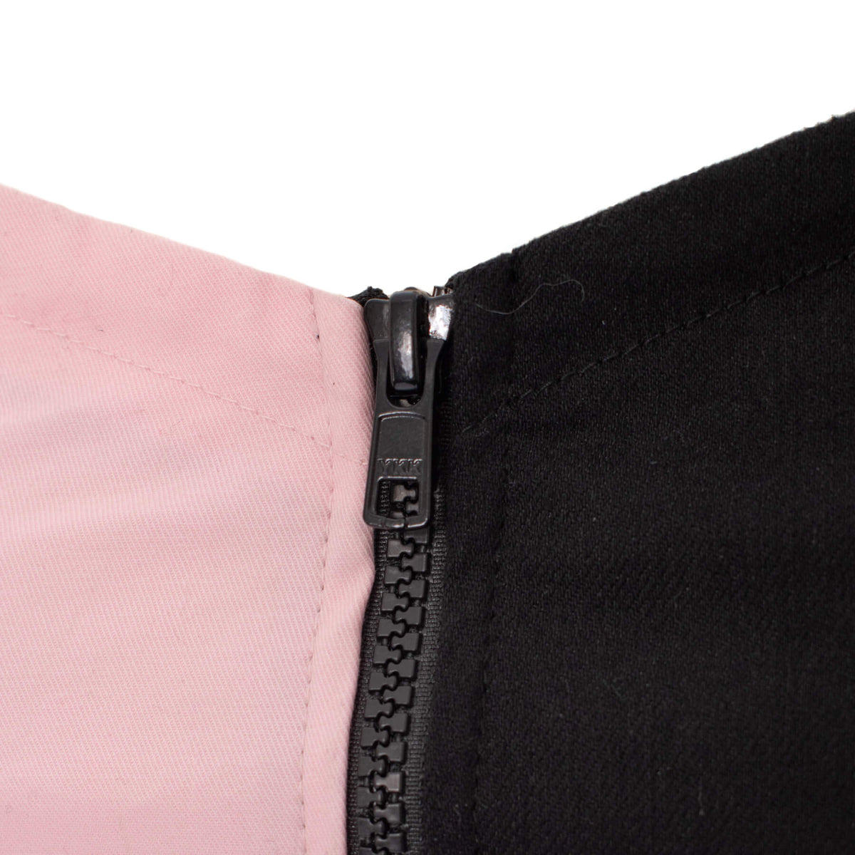 Black & Pink Harness Rave Crop Top | Chemical Black