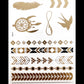 Temporary Flash Tattoos - Presence (Metallic Gold, Silver & Black)-Accessories-WonkiWear