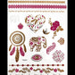 Temporary Flash Tattoos - Loving Kindness (Metallic Gold, Silver & Pink)-Accessories-WonkiWear