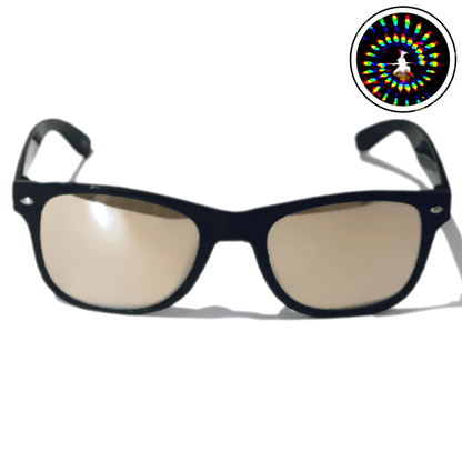 Diffraction Glasses - Vortex, Spiral Effect (Black)-Accessories-WonkiWear