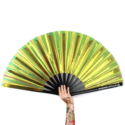 XL Festival Fan - Iridescent, Golden Goddess