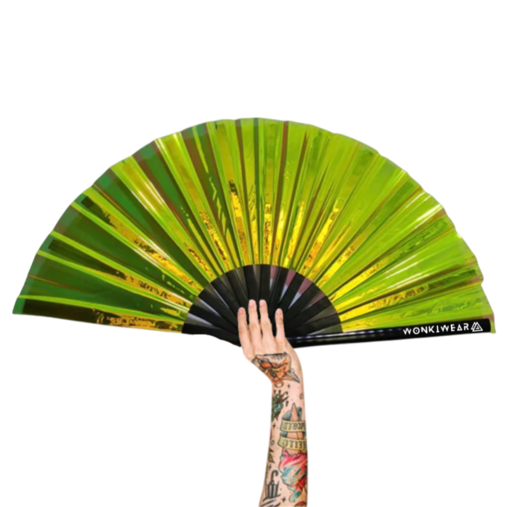 XL Festival Fan - Iridescent, Golden Goddess