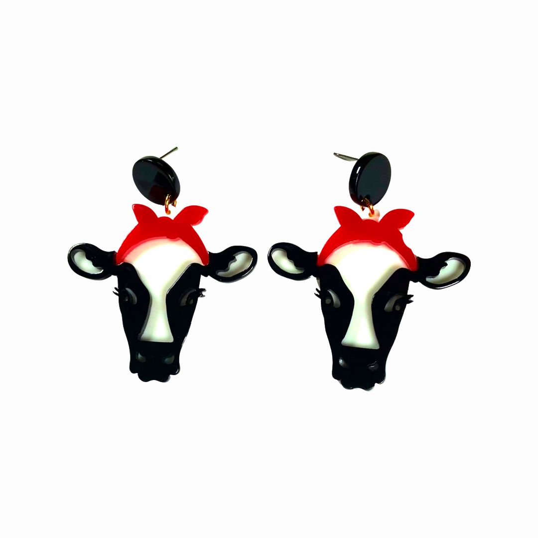 Earrings - Western cattle drops