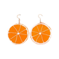 Earrings - Oversized sliced orange drops