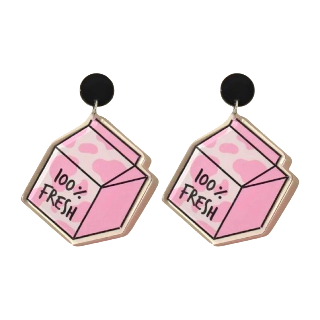 Earrings - Pink milk drops
