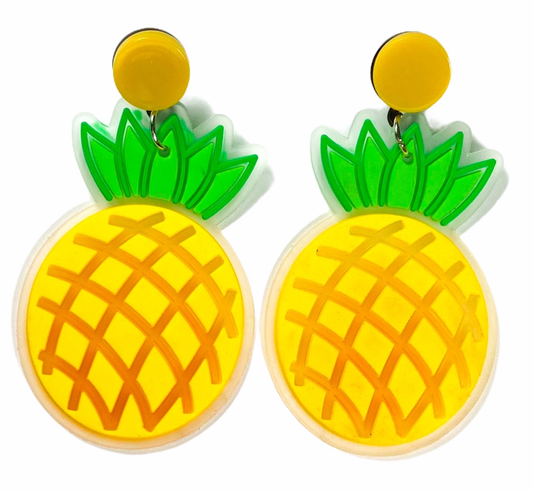 Earrings - Oversized pineapple drops