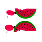 Earrings - Watermelon bite drops
