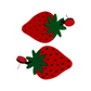 Earrings - Oversized strawberry drops